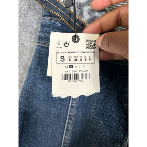 ZARA DENIM PATCHWORK MIDI DRESS DENIM NWT - Picture 13 of 16